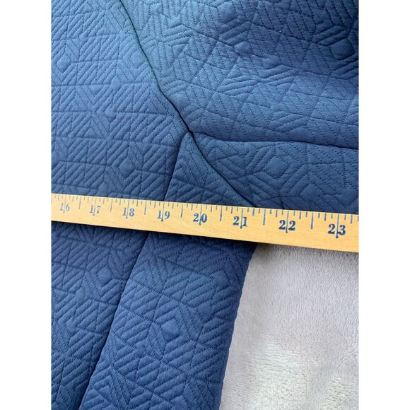 ATHLETA SMALL WOMEN'S QUILTED JACQUARD COWL ATHLETIC ELEVATION PULL OVER BLUE - Picture 11 of 15